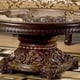 Homey Design HD-1100 Classic Round Hand-Carved Wood Coffee Table in Brown Finish 