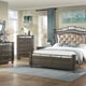 Coffee Finish Wood Queen Panel Bedroom Set 3Pcs Contemporary Cosmos Furniture Sydney