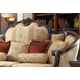 Homey Design HD-953 Luxury Upholstery Golden Beige Dark Brown Carved Wood Living Room Sofa 