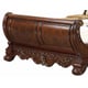 Cherry Finish Wood King Sleigh Bed Traditional Cosmos Furniture Cleopatra