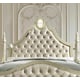 Traditional Satin Gold Finish King Size Bed Homey Design HD-8092