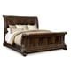 Traditional 18th Century Cherry Wood Queen Sleigh Bed HD-80002