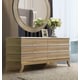 Glam Belle Silver & Gold 6 Drawer Dresser Contemporary Homey Design HD-925