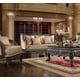 Cherry Finish Pearl Chenille Sofa Set 3Pcs Traditional Homey Design HD-914 