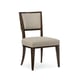 Neutral Menswear Tweed Upholstered MODERNE SIDE CHAIR Set 2Pcs by Caracole 