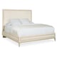 Beige Fabric & Pearl Shagreen Trim King Bed DREAM ON AND ON by Caracole 