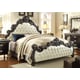 Homey Design HD-1208 Classic Royal White Dark Brown Finish Eastern King Bed