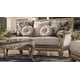 Luxury Chenille Pearl Beige Loveseat Homey Design HD-303 Traditional Classic