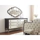 Antiqued Mirrored Drawer & Bronzed Ebony Finish Double Dresser EVERLY by Caracole 
