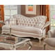 Ivory Pearl Chenille Silver Gold Sofa Set 2P HD-90020 Classic Traditional