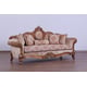 Imperial Luxury Brown & Silver Gold RAFFAELLO II Sofa EUROPEAN FURNITURE