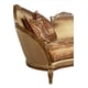 Luxury Golden Beige Chenille Chaise Lounge Honey Oak Benetti's Felisa Classic