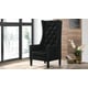 Black Velvet Accent Chair Transitional Style Cosmos Furniture Hollywood