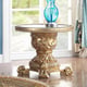 Gold  Finish End Table Traditional Homey Design HD-328G