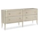 Soft Silver Paint & Smoked Birdseye Finish Dresser HIS OR HERS by Caracole 