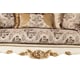 Luxury Beige & Gold Wood Trim PARIS Sofa EUROPEAN FURNITURE Traditional