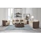 Luxury Italian Leather Lite Grey & Taupe Sofa MAKASSAR EUROPEAN FURNITURE Modern