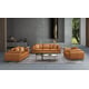 Cognac Italian Leather PICASSO Sofa EUROPEAN FURNITURE Contemporary Modern