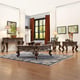 Occasional Tables Set 4Pcs Brown Carved Wood HD-1306 Homey Design Classic
