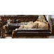 Homey Design HD-26 Traditional Upholstered Espresso Dark Walnut Wood Living Sofa Chair