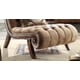 Homey Design HD-1631 Luxury Caramel Living Room Sofa Chair and Coffee Table Set 3Pcs Carved Wood
