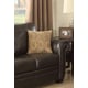 AC Pacific Louis Contemporary Dark Brown Leather Living Room Sofa