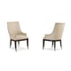 Natural Fabric Fully Upholstered Dining Chair Set 2Pcs A LA CARTE by Caracole 