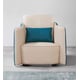 Luxury Italian Leather Beige & Blue MAKASSAR Arm Chair EUROPEAN FURNITURE Modern