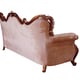 Luxury Brown & Gold Wood Trim TIZIANO Sofa Set 4Pcs EUROPEAN FURNITURE Traditional
