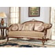 Mahoghany & Beige Finish Sofa Traditional Homey Design HD-8320