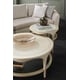 Natural Glow & Champagne Pearl Finish Coffee Table DOWN AND UNDER by Caracole 