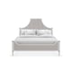 Dove Gray Performance Velvet Queen Bed  Set 5Pcs TO POST OR NOT TO POST-KING / DUAL IMPRESSIONS by Caracole 