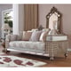 Pearl Fabric & Bronze Finish Sofa Set 3Pcs Traditional Homey Design HD-6033 