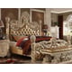 Golden Khaki King Poster Bedroom Set 5Pcs Traditional Homey Design HD-7266 