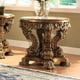 Antique Gold & Perfect Brown End Table Set 2Pcs Traditional Homey Design HD-8008