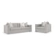 Smoky Taupe Performance Fabric Contemporary Sofa Set 2Pcs WELT PLAYED by Caracole 