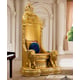 Metallic Antique Gold Lion Throne Chair Versailles Style Homey Design HD-1800