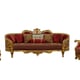 Classic Red Gold Fabric 30013 BELLAGIO II Armchair EUROPEAN FURNITURE 