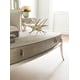Elegant Linen & Soft Silver Leaf AVONDALE STORAGE COCKTAIL TABLE by Caracole 