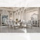 Luxury Antique Silver Grey Dining Chair Set 2Pcs Traditional Homey Design HD-5800GR
