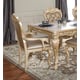 Gold Finish Wood Dining Arm Chair Set of 2 Transitional Cosmos Furniture Miranda