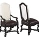 Luxury Solid Wood Wenge & White Dining Chair Set 6Pcs Benetti's Majorica Classic