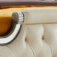 Ostrich Embossed Leather CAL King Panel Bed Homey Design HD-3590 