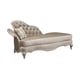IVORY Pearl Chenille Silver Gold Chaise Lounge HD-90020 Classic Traditional