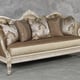 Golden Pearl Chenille Silver Gold Sofa Chaise Set 2 HD-90019 Classic Traditional