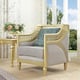 Gray Fabric & Metallic Gold Armchair  Traditional Homey Design HD-2063 