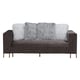 Gray Velvet Sofa Brass Finish Modern Cosmos Furniture Madison