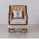 Luxury Black & Silver Wood Trim ROSABELLA Chair EUROPEAN FURNITURE Traditional
