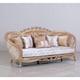 Luxury Cooper & Champagne Wood Trim VALENTINA Sofa Set 4Pcs EUROPEAN FURNITURE