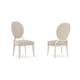 Upholstered  Soft Silver Paint Frame AVONDALE SIDE CHAIR Set 2Pcs by Caracole 